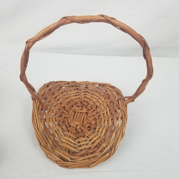 Set of three vintage wicker baskets - Picture 3 of 15